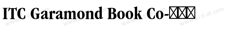 ITC Garamond Book Co字体转换